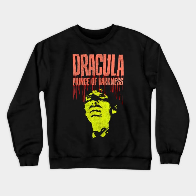 Christopher Lee Vintage Dracula Vampire Horror Crewneck Sweatshirt by darklordpug